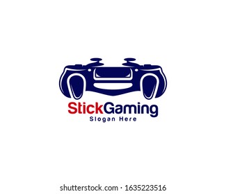 Game logo template vector. Joystick design Icon. Stylized joystick buttons. Creative design. Illustration