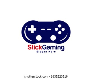 Game logo template vector. Joystick design Icon. Stylized joystick buttons. Creative design. Illustration