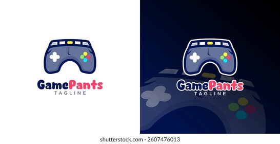 Game logo template vector. Joystick design Icon. Creative joystick with pants shape illustrations