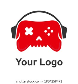 Game logo vector illutration with black and red colour.