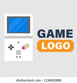 Game Logo White Game Icon Background Vector Image
