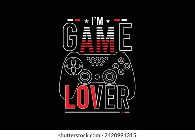 Soy Game Lover Creative Typography T-shirt Design Icon.