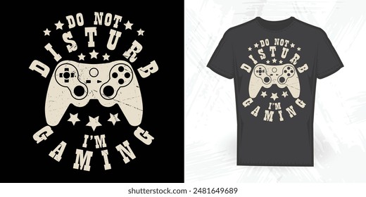 Game Lover Funny Father's Day Vintage Gaming T-shirt Design