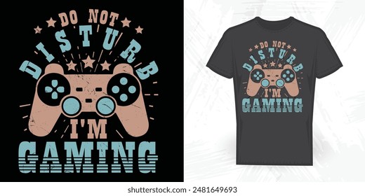 Game Lover Funny Father's Day Vintage Gaming T-shirt Design