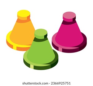 game ludo tokens illustration isolated