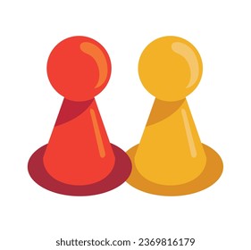 game ludo tokens illustration isolated