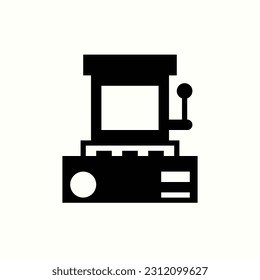 game machine glyph style icon, isolated icon in light background, perfect for website, blog, logo, graphic design, social media, UI, mobile app