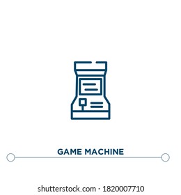 game machine outline vector icon. simple element illustration. game machine outline icon from editable arcade concept. can be used for web and mobile
