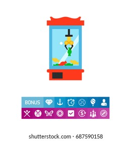 Game machine for picking candies icon