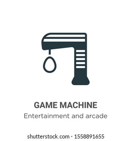 Game machine vector icon on white background. Flat vector game machine icon symbol sign from modern entertainment and arcade collection for mobile concept and web apps design.