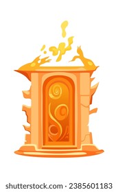 Game Magic Portal Arch Vector Illustration