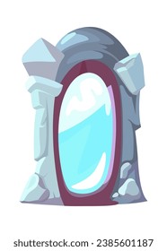 Game Magic Portal Arch Vector Illustration