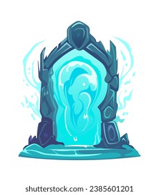 Game Magic Portal Arch Vector Illustration