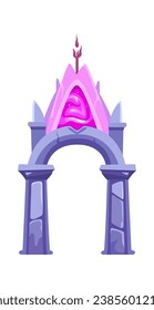 Ilustración vectorial del arco del portal mágico de juegos