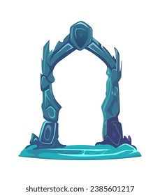 Ilustración vectorial del arco del portal mágico de juegos