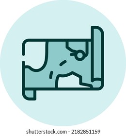 Game map, illustration, vector on a white background.