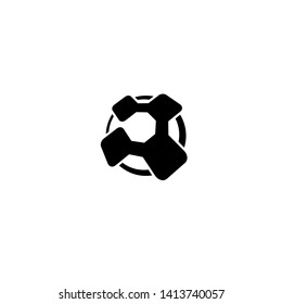 Game master logo. joystick icon. 