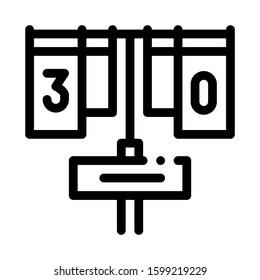 Game Match Board Icon Vector. Outline Game Match Board Sign. Isolated Contour Symbol Illustration