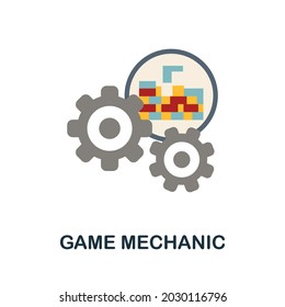 Game Mechanic Flat Icon. Simple Sign From Gamification Collection. Creative Game Mechanic Icon Illustration For Web Design, Infographics And More