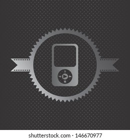 game metal theme mobile phone label