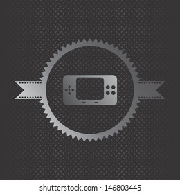 game metal theme game pad label