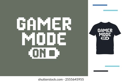 Game mode on t shirt design