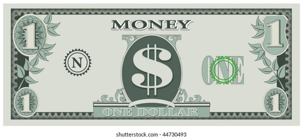 Game money - one dollar bill