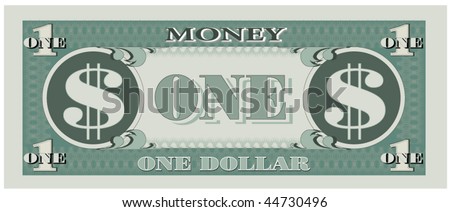Game money - one dollar bill