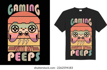 Game motivational quote typography Vector t-shirt design. Inspirational, graphics, illustration, Gaming, retro. Ready for print t-shirt, poster, Cards, Sticker, textile, blouse, black background.
.
