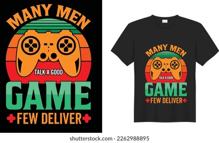 Game motivational quote typography Vector t-shirt design. Inspirational, graphics, illustration, Gaming, retro. Ready for print t-shirt, poster, Cards, Sticker, textile, blouse, black background.