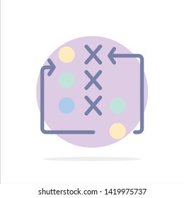 Game, Move, Strategy, Tactic, Tactical Abstract Circle Background Flat color Icon