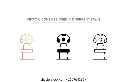 Game Mushroom icon design with white background stock illustration