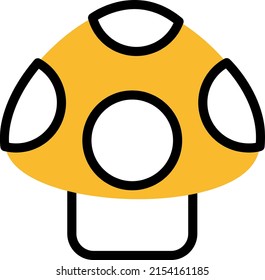 Game mushroom, illustration, vector on a white background.