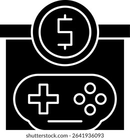 Game Mystery Glyph Vector Icon Design