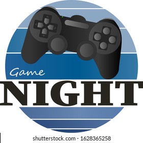 Game Night Banner On White Background Stock Vector (Royalty Free ...