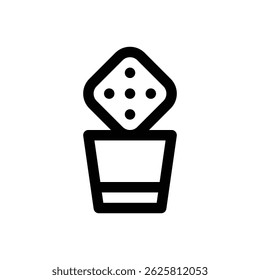 Game night. Editable stroke vector icon.