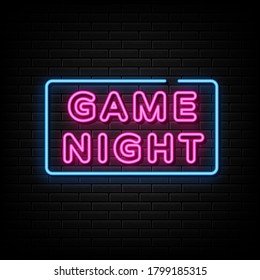 Game Night Neon Sign, Neon Symbol