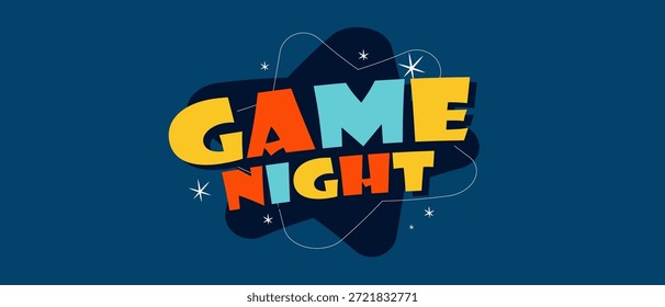 Game night on blue background
