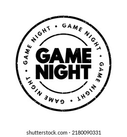 Game Night Text Stamp, Concept Background