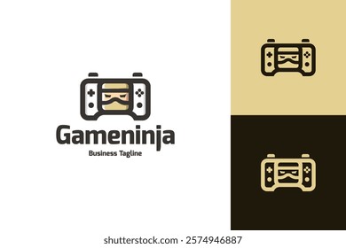 game ninja mascot logo vector