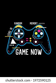 game now control video game,t-shirt design fashion vector