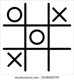 game O X web line icon. Tic-tac-toe. Vector illustration.