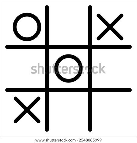 game O X web line icon. Tic-tac-toe. Vector illustration.