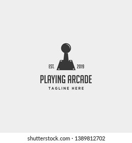 game old controller logo template vector icon element