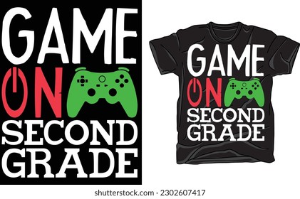 Game On 2nd Grade Shirt,Shirts For Kid, Second Grade Shirt , Back To School Second Grade Shirt, Boys 2nd Grade Shirt,Boys Game Shirt