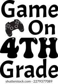 Game on 4th Grade printable design