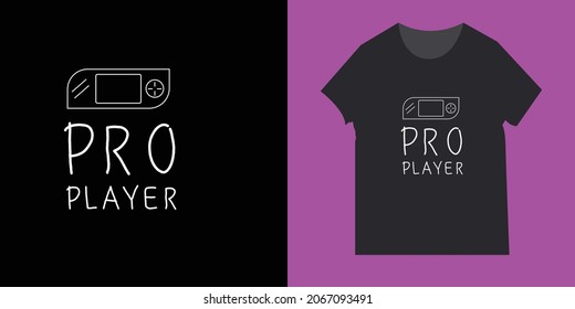 game on design with symbolic tshirt.  typography, print, vector illustration