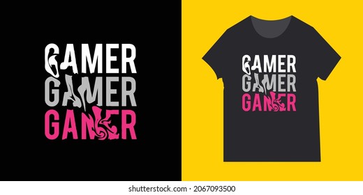 game on design with symbolic tshirt.  typography, print, vector illustration