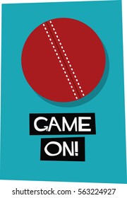 Game on! (Flat Style Vector Illustration Cricket Poster Design)