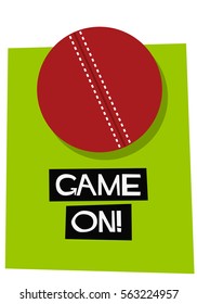 Game on! (Flat Style Vector Illustration Cricket Poster Design)